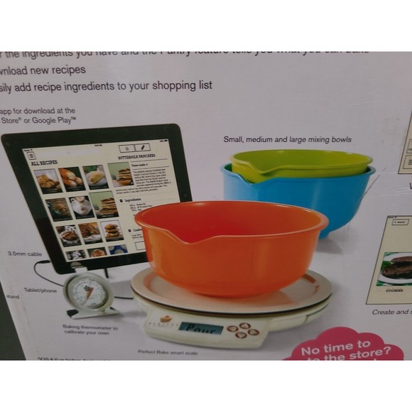 BROOKSTONE Perfect Bake Controlled Baking System Smart Scale Cooking Set Bowls - Picture 4 of 11
